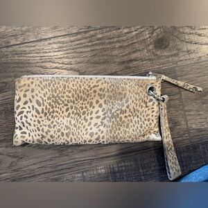 HOBO Animal Print Wristlet Clutch
